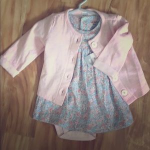 6month carters dress with matching cardigan NWT